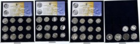 Euro's - Collection 'De Officiële Euro Collectie' - ca. 42 silver Euro coins in 4 cassettes, issued by Muntpost