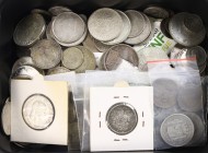 World coins - Lot with many, mainly small size silver of various countries