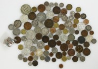World coins - Interesting lot world coins a.w. Germany 5 Mark 1901, Brazil 40 Reis 1820, DOA Rupie 1904 & 1906, Tibet, Portugal, India etc.