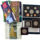 World coins - Lot with app. 50 sets BU and Proofsets England incl. Definitive Countdown Collection