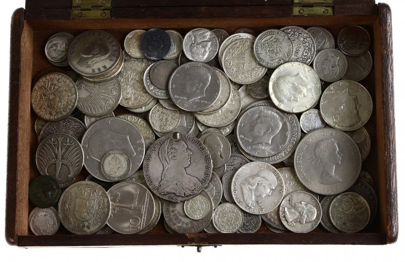 World coins - Box with older, mainly silver coins of Holland incl. Provincial, E...