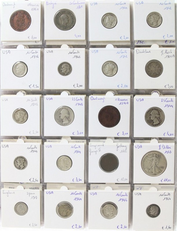 World coins - Collection world coins incl. silver