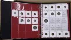 Miscellaneous - Moving box with 9 albums various world coins incl. France, Germany, Austria, Asia, Africa, America etc. with some current and exchange...
