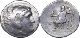Kingdom of Macedon - Perge AR Tetradrachm, ca. 189-188 BC
16.07 g. 31mm. VG+/VG+ In the name and types of Alexander III., 336 – 323 BC. Head of Herac...