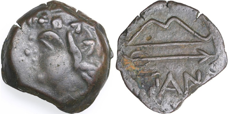 Bosporus Kingdom, Pantikapaion Æ obol Ca. 275-245 B.C.
4.04 g. 18mm. VF+/XF- Pe...