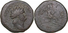Roman Empire Æ As - Nero 54-68 AD
14.78 g. 29mm. Nero., 54-68 AD. D/ NERO CLAVD CAESAR AVG GER P M TR P IMP P P T/ R/ SECVRITAS AVGVSTI/ S-C/ II
