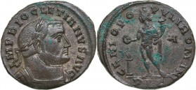 Roman Empire Æ Follis - Diocletian 284-305 AD
11.22 g. 28mm. AU/AU IMP DIOCLETIANVS AVG/ GENIO POPVLI ROMANI PLC