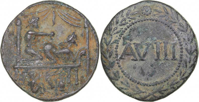 Roman Empire - Spitria Æ Medallic Tessera
27.31 g. 35mm. Modern imitation, stru...