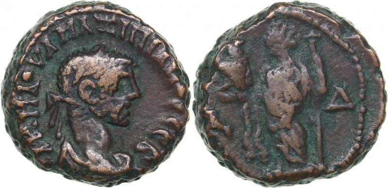 Roman Empire Æ Tetradrachm 286-305 AD
9.06 g. 18mm. VF/VF Laureate, draped and ...