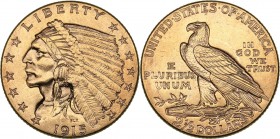 USA 2 1/2 dollars 1915
4.16 g. XF/XF KM# 128.