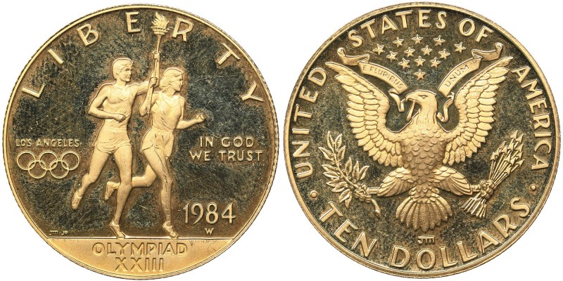 USA 10 dollars 1984 Olympics
16.66 g. PROOF