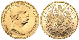 Austria 10 corona 1909
3.37 g. XF+/UNC Prooflike