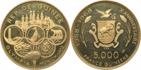 Guinea 5000 francs 1969 Olympics
20.01 g. PROOF