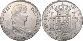 Spain - Lima 8 reales 1814
28,71 g. XF+/UNC Fernando VII (1808-1833). Mint luster. Rare condition.