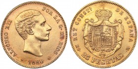 Spain 25 pesetas 1880
8.06 g. XF/XF