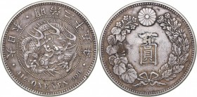 Japan Yen 1892
26.94 g. XF/VF The coin has been mounted.