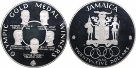 Jamaica 25 dollars 1980 Olympics
136.08 g. PROOF KM#88