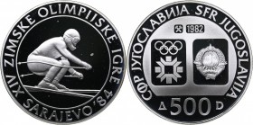 Yugoslavia 500 dinar 1982 Olympics
22.99 g. PROOF