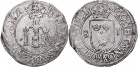 Sweden 1/2 öre 1581
1.39 g. XF/XF SM# 90. Johan III., 1568-1592.