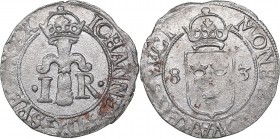 Sweden 1/2 öre 1583
1.32 g. VF/XF SM# 92. Johan III., 1568-1592.