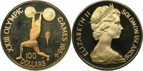 Solomon Islands 100 dollars 1984 Olympics
7.57 g. PROOF