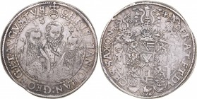 Germany - Saxony taler 1594
28.28 g. VF+/VF+ Christian II., Johann Georg and August., 1591-1611. Dav. 9820.
