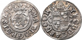 Germany - Corvey 1/24 taler 1614
1,42 g. AU/AU Mint luster.