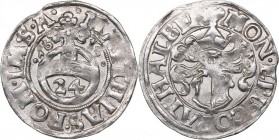 Germany - Halberstadt 1/24 taler 1615
1,32 g. AU/AU Mint luster.