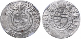 Germany - Paderborn 1/24 taler 1616
NGC MS 64. Theodor von Fürstenberg., 1585-1618. Mint luster! Rare condition. NGC - TOP POP, only.