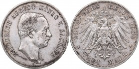 Germany - Saxony 2 mark 1909 E
16.60 g. VF/VF.