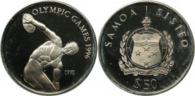 Samoa 50 dollars 1993 Olympics
7.87 g. PROOF