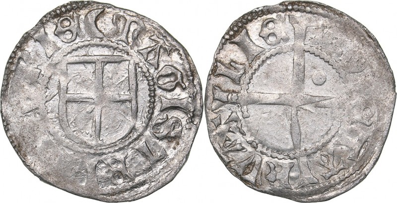 Reval schilling 1494-1500
1.00 g. AU/XF Mint luster. The Livonian order. Wolter...