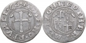 Reval ferding 1560
2.58 g. VF+/VF+ The Livonian order. Gothard Kettler., 1559-1562. Haljak# 201.