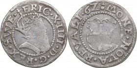 Reval Ferding 1562
2.47 g. VF/VF. Erik XIV., 1560-1568. Haljak# 1149.