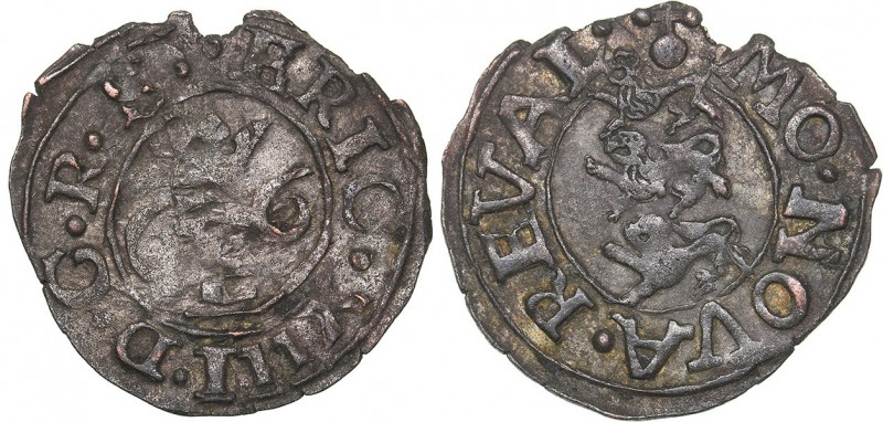 Reval Schilling 1566
0,89 g. VF/XF. Erik XIV., 1560-1568. Haljak# 1186b. SB# 32...