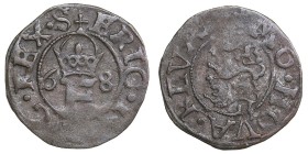 Reval Schilling 1568
0,97 g. VF/VF. Erik XIV., 1560-1568. Haljak# 1190a. SB# 34. ERIC.14.D.G.REX.S/ MO.NO.REVAL