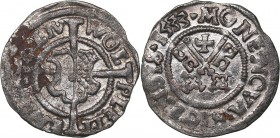 Riga schilling 1533
1.12 g. XF/XF The Livonian order. Wolter von Plettenberg., 1494-1535. Haljak# 267.