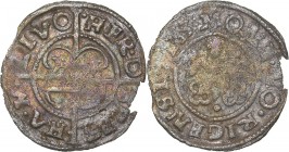 Riga schilling 1535 (153)
0.71 g. VF/VF The Livonian order. Hermann Brüggenei-Hasenkamp., 1535-1549. Haljak# 290.