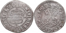 Riga schilling 1538
1.03 g. VF/VF The Livonian order. Hermann Brüggenei-Hasenkamp., 1535-1549. Haljak# 297.
