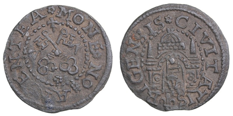 Riga schilling 1577
0,76 g. XF/XF Free city of Riga., 1561-1581. Haljak# 965a.