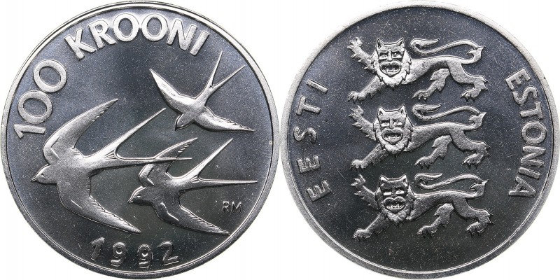 Estonia 100 krooni 1992
24.10 g. PROOFLIKE KM# 27.