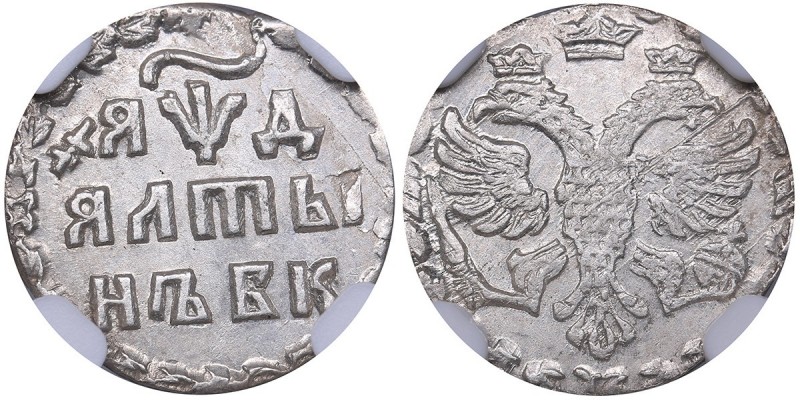 Russia Altyn 1704 БК
NGC MS 61. Bitkin# 1156 R. Mint luster. Very rare conditio...