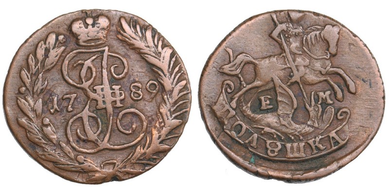 Russia Polushka 1789 ЕМ
2,91 g. VF/XF- Bitkin# 759.