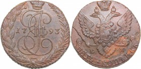 Russia 5 kopeks 1793 ЕМ
54.91 g. AU/AU Bitkin# 647.