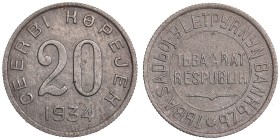 Russia - Tuva (Tannu) 20 kopeks 1934
3,62 g. VF/VF KM# 7. Rare!