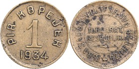 Russia - Tuva (Tannu) 1 kopek 1934
0,96 g. XF/VF KM# 1. Rare!