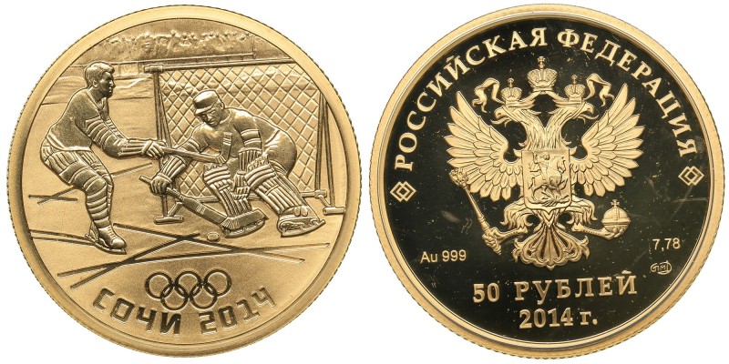 Russia 50 roubles 2014 Olympics
7,78 g. PROOF. OIympics.