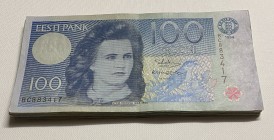 Estonia 100 krooni 1994 (24)
Various series and condition. 24 pc = 2400 EEK. Sold as is, no returns or refunds.