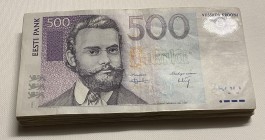 Estonia 500 krooni 2000 (65)
Various series and condition. 65 pc = 32500 EEK. Sold as is, no returns or refunds.