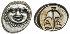 TRACIA. Apolonia Póntica. Dracma (siglo IV a.C.). SNG. M. Negro-160f. MBC/MBC+.